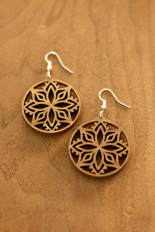 Walnut Dangle Earrings
