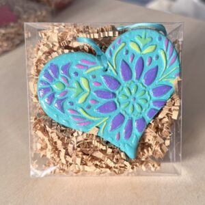 Clay Heart Ornaments