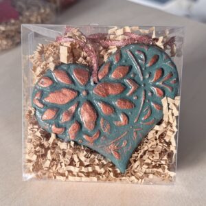 Clay Heart Ornaments